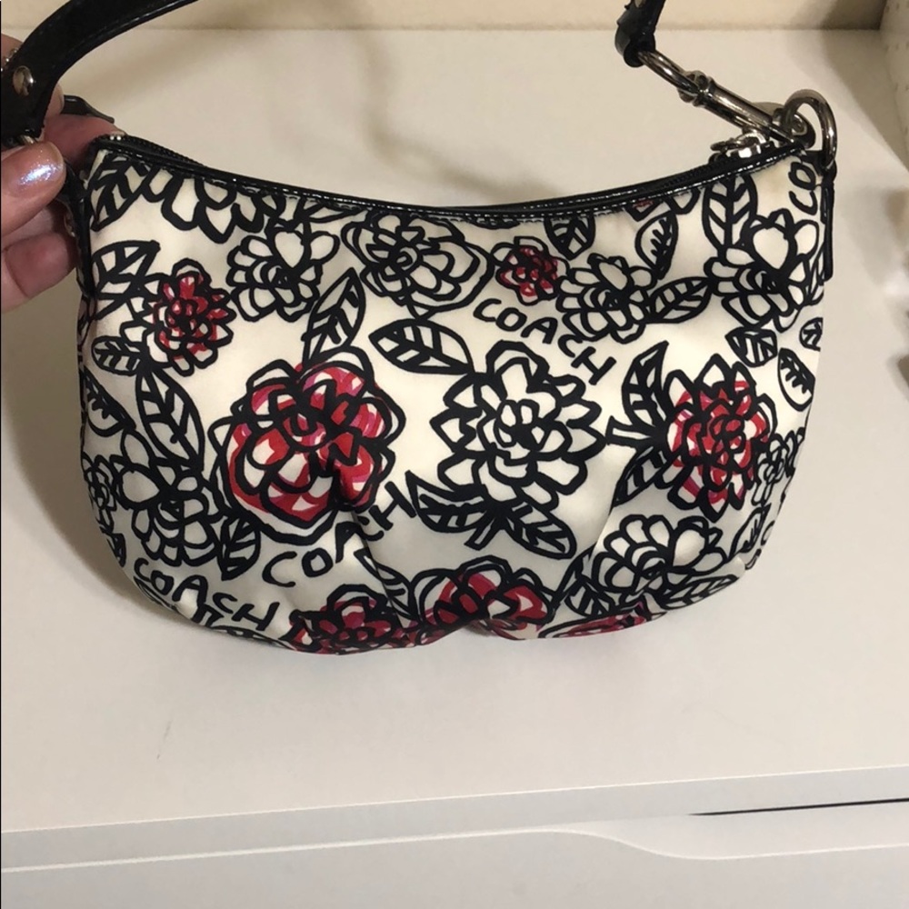 Coach Poppy Floral satin mini bag